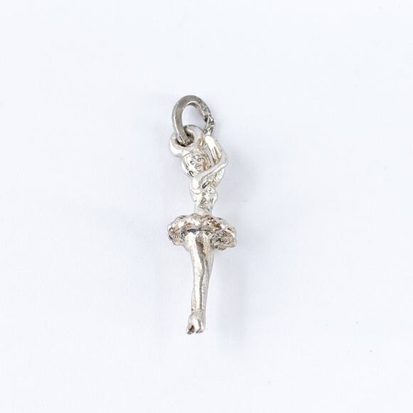 Vintage Beau Sterling Silver 925 Ballerina Ballet Charm Pendant - Picture 2 of 7